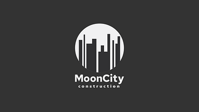 Logo for construction abstract apartment black logo city construction emblem graphic design logo logo design logotype minimal monogram moon real estate town