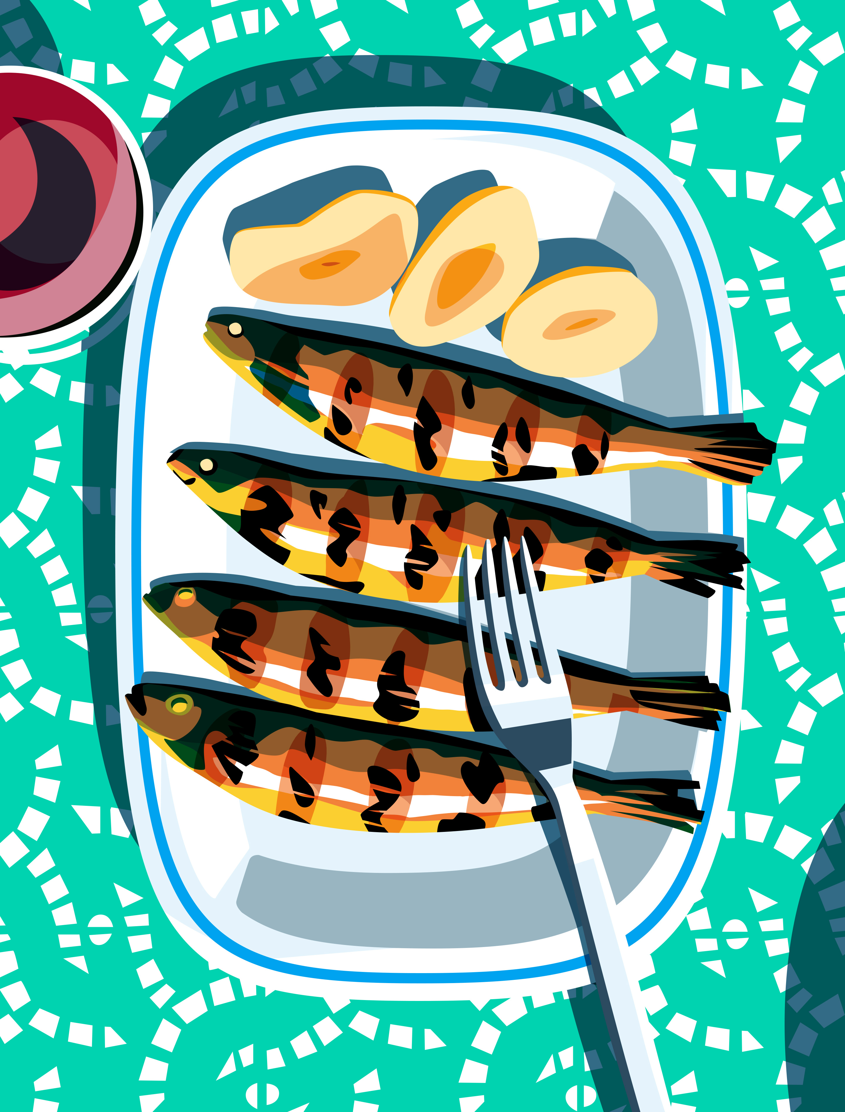 Portugal: The Monocle handbook colourful cuisine fish flat food holiday illustration lifestyle monocle portugal portuguese potatoes sardines tiles travel wine