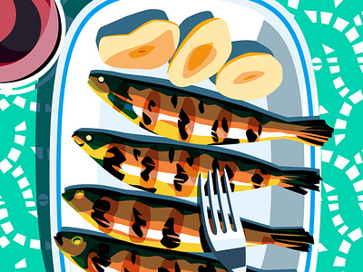 Portugal: The Monocle handbook colourful cuisine fish flat food holiday illustration lifestyle monocle portugal portuguese potatoes sardines tiles travel wine
