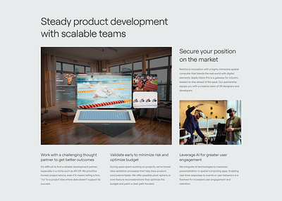 Apple Vision Pro – Landing Page Section apple vision pro ar augmented reality columns landing page layout mixed reality section spatial computing xr