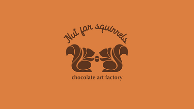 Logo for chocolate abstract caramel chocolate ecology emblem factory forest graphic design logo logo design logotype minimal monogram nature nut squirrel