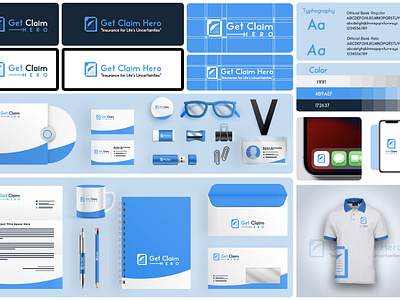 Get Claim Hero Logo & Brand Identity for Insurance company brand book branding graphic design logo motion graphics redesign logo social media kit stationery