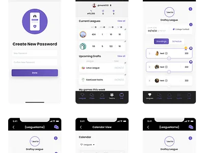 College Football Draft Selection App college football app college football mobile app drafting mobile app mobile app design