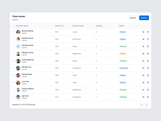 Table UI designs, themes, templates and downloadable graphic elements ...