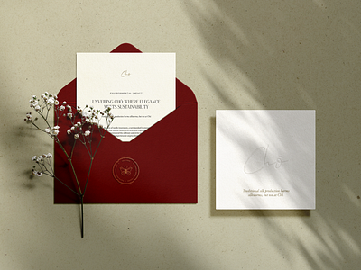 Chō: Brand Identity - Sustainable Vegan Silkware - Dubai minimalist logo