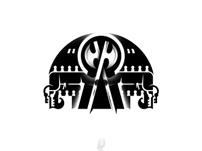 Guardians of the sacrament composition graphic guardians illustration keyhole neoheraldry secret