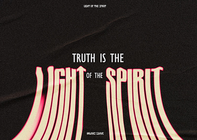 Truth is the light of the spirit adobe black branding burn dark graphic design light orange photoshop poster shade