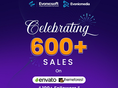 Celebrating 600+ sales on Envato - Themeforest