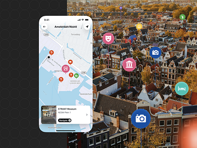 Travel Guide – Map + List View for STAR GUIDE gps list location map mobile app navigation poi travel guide ui ux