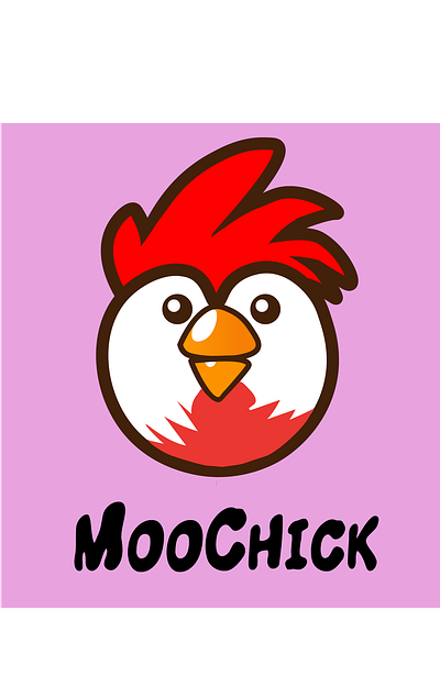 Moo Chick animation graphic design logo ui