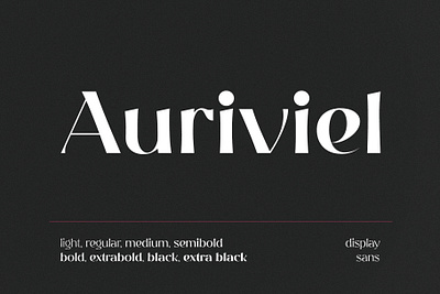 Auriviel display sans. font family branding clean display elegant font graphic design logo sans serif type typography