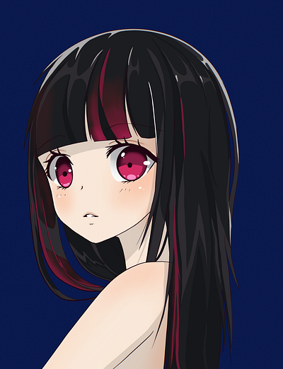 Gamer girl anime anime girl design gaming girl graphic high quality illustration neon portrait