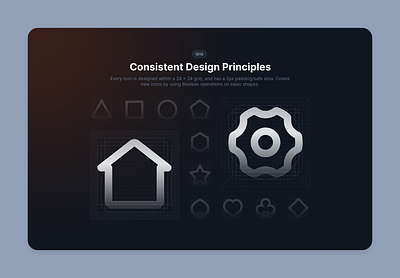 Icon grid grid icon icon design icon set ming mingcute principle