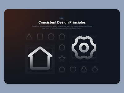 Icon grid grid icon icon design icon set ming mingcute principle