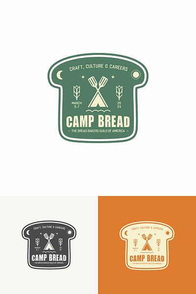 Camp Bread: A Gathering for Passionate Bakers branding graphic design logo