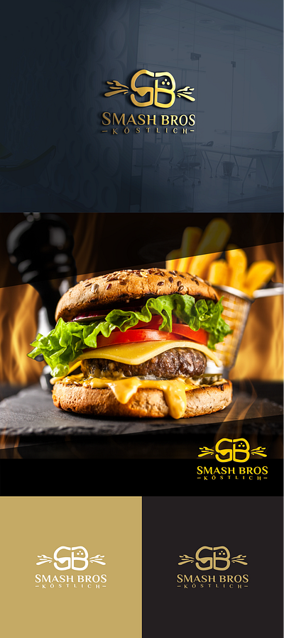 Logo for Smash Bros: Burger logo