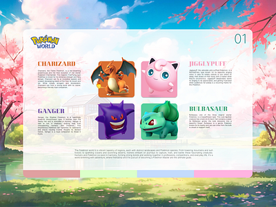 Pokemon World 3d branding design graphic design ideas illustration logo new ui vector webpage website