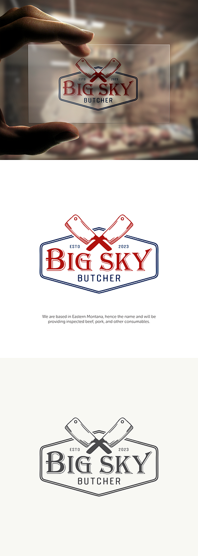 Big Sky Butcher Logo: Crafting Tradition with Precision branding graphic design logo