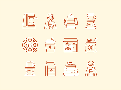 Coffee Shop Icons graphic graphic design icon pictogram ui