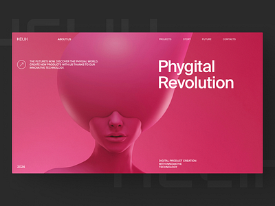 Website design / homepage daily ui graphic design inspiration minimal modern phygital ui web design website
