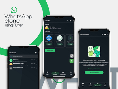 WhatsApp Clone android app clone design flutter ios mobile product ui ux whatsapp