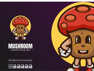 Mushroom Illustration Mascot Logo 3d branding colorful design graphic design illustration logo mashroom