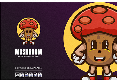 Mushroom Illustration Mascot Logo 3d branding colorful design graphic design illustration logo mashroom