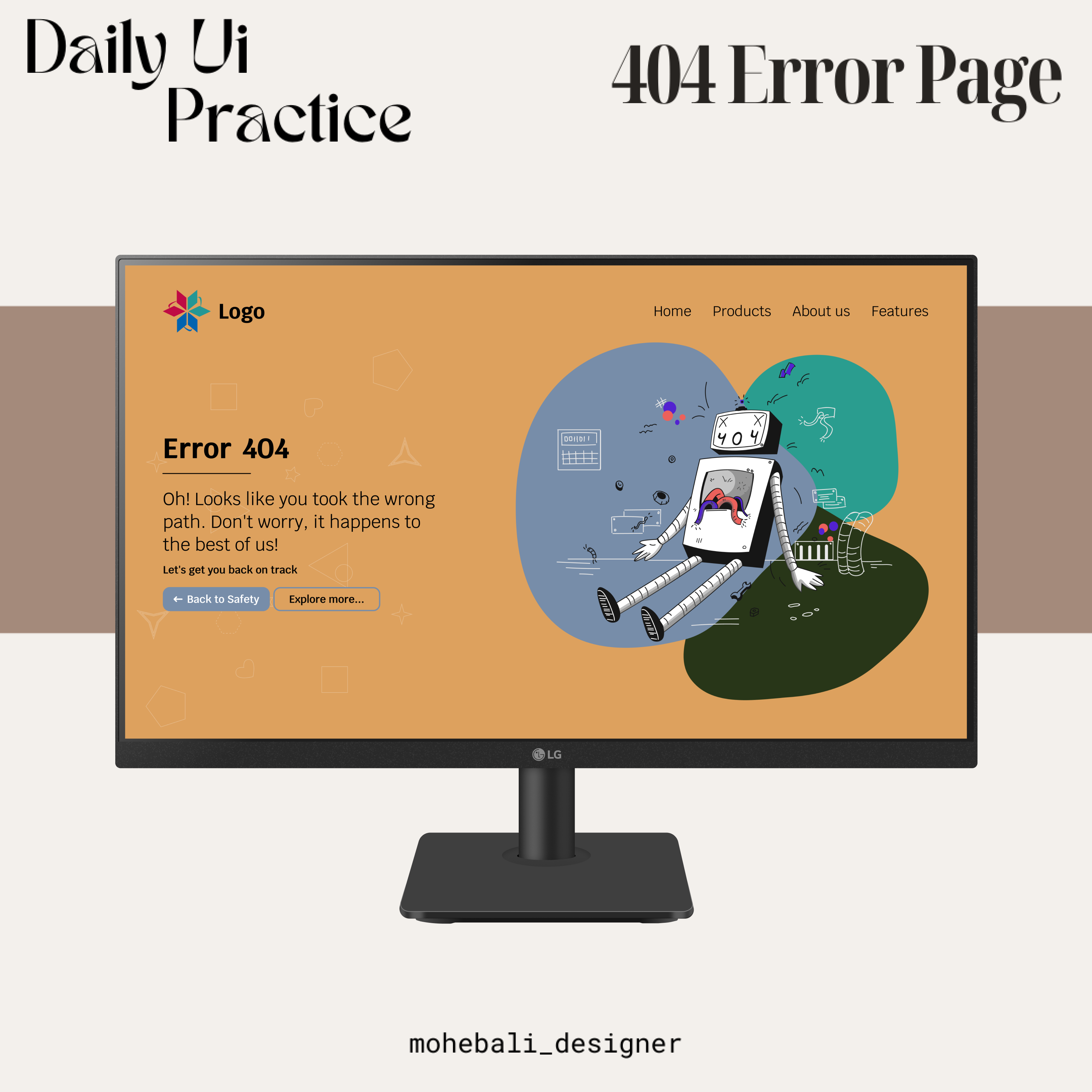 Web Design - 404 Error Page 404 404page error figma ui ux webdesign