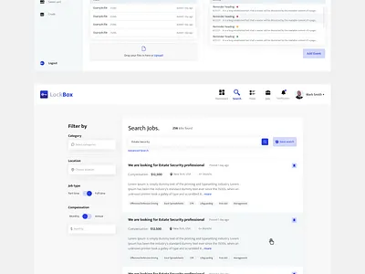 Job Posting Dashboard for the Personal Security Industry indeed job crm dashboard job dashboard job posting dashboard networking dashboard