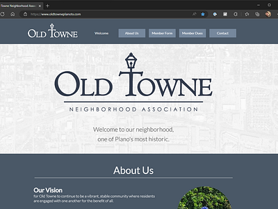 Old Towne Neighborhood Association branding identifier logo vector website wordmark