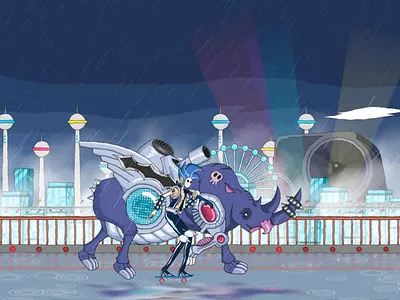 Into the future city 2d animation adobe after effects animation graphic design motion graphics