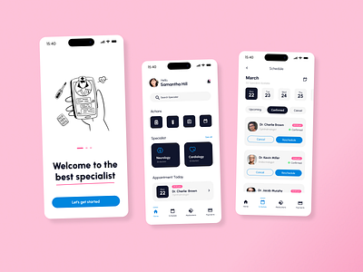 🩺 Healthcare Concept App branding concept app graphic design healthcare mobile app product design ui uxui web app