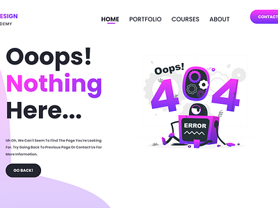 404 Page Design ui