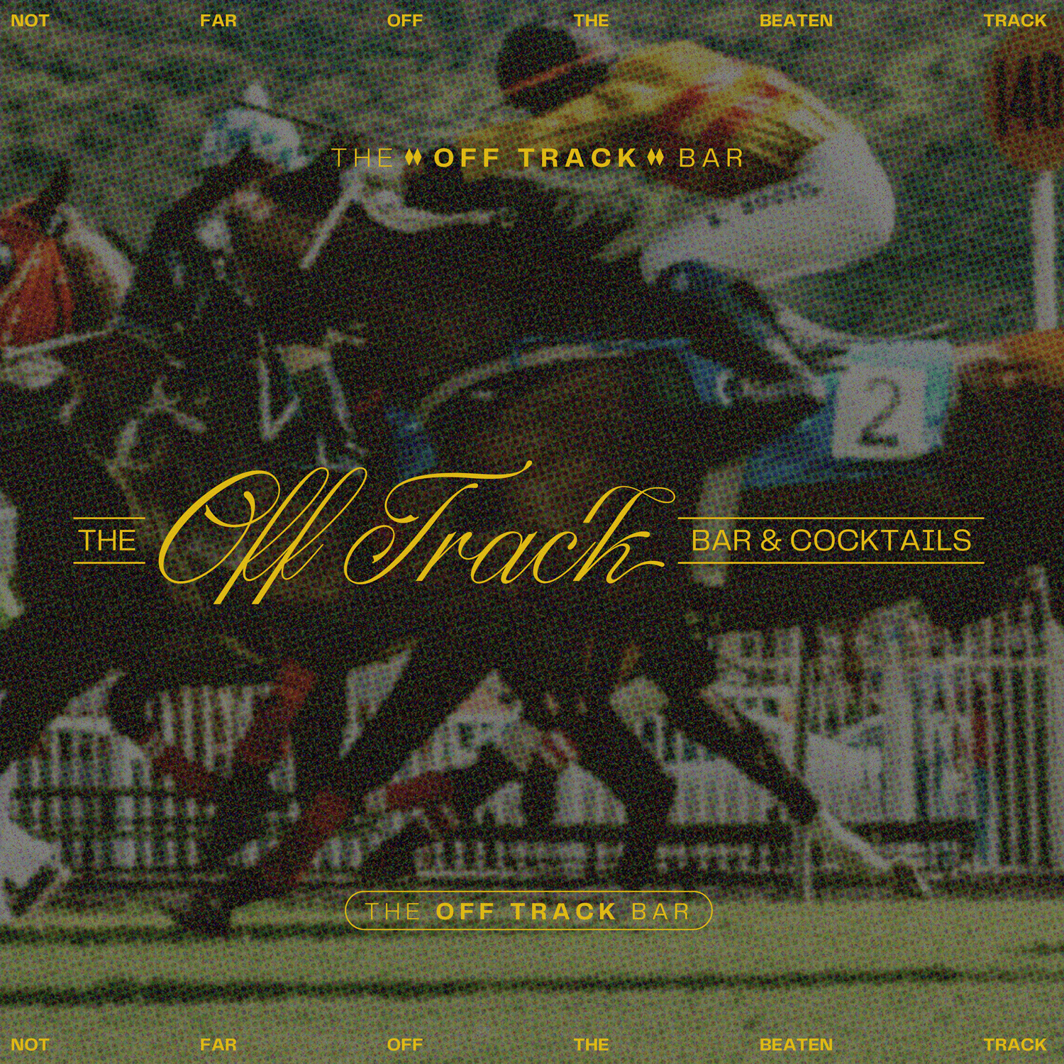 Off Track Bar bar betting brand branding cocktails horses icon logo track