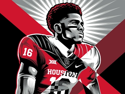 Football Hero Portrait adobe illustrator brand illustration branding environmental graphics football branding football graphics football illustration graphic design illustration portrait portraits sports branding sports graphics sports illustration sports portraits vector illustration