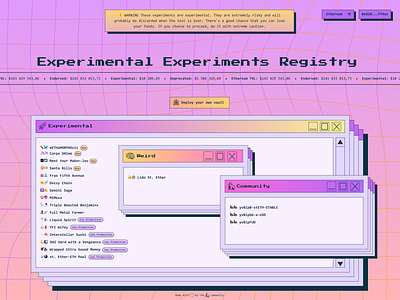 Experimental Website Concept design ui