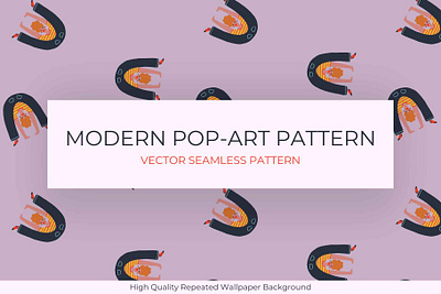 Modern Pop-Art Seamless Pattern background character design character illustration girly graphic design pattern wallpaper