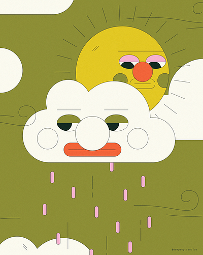 I think I like when it rains.... 2d illustration adobe art graphic design illustration illustrator weather