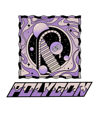Polygon T-Shirt Design for Moon Loot branding design graphic design illustration