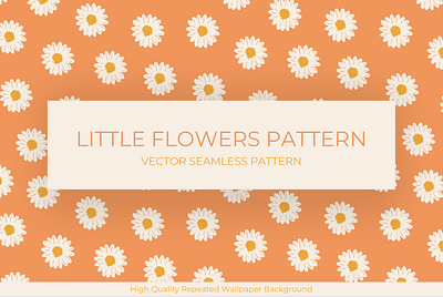 Little Cute Flowers Seamless Pattern cute pattern flower background flower pattern flower seamless pattern flower wallpaper flowers orange spring