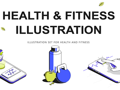 Health I Fitness I Isometric illustration adobe illustrator app ui branding design fitness graphic design health illustration landing page medical ui website