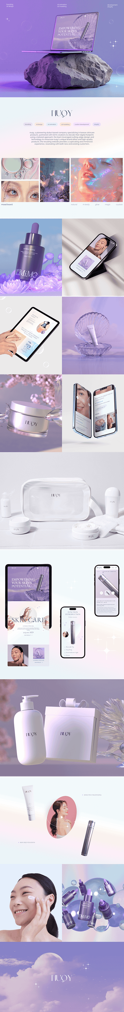 Luxury Korean Skincare 3D E-commerce Website 3d 3d animation 3d design 3d modeling animation brand design brand guide branding cosmetic custom development ecomm ecommerce immersive design landing page shopify ui ux web design web development