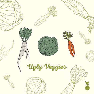 Farmented Foods: Ugly Veggies branding design digital illustration illustration