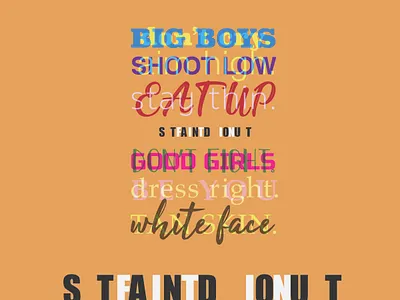 stand out, fit in design graphic design typography