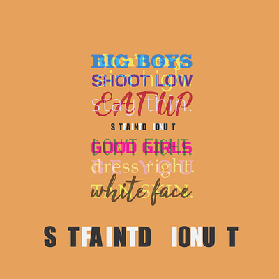 stand out, fit in design graphic design typography