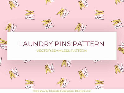 Cute Laundry Pins Seamless Pattern cute cute pattern illustration pattern illustration pink background pink wallpaper