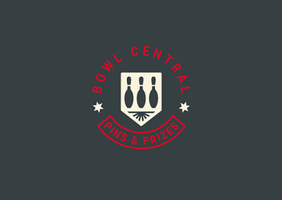 Bowl Central Brand Identity bowling branding graphic design logo
