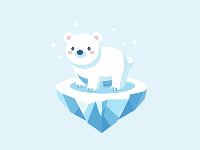 Polar bear animal bear change climate global iceberg polar vector warming white winter