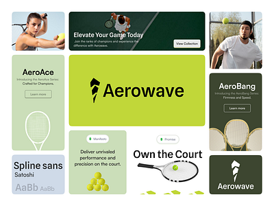 Aerowave Tennis Racket Branding brand design brand strategy branding graphic design logo logo design motion graphics racket tennis