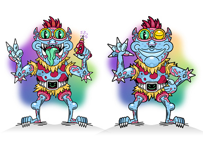 "Weirdo" Character for the NFT collection 2d adobe illustrator alien animation cartoon cartoonish character character design illustration linework mascot nft vector weirdo